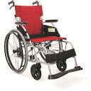 カワムラ 【非課税】軽量自走用車いすBML赤ストライプ (品番:BML22-40SBNO93)(注番1365159)・(送料別途見積り,法人・事業所限定)【大型...