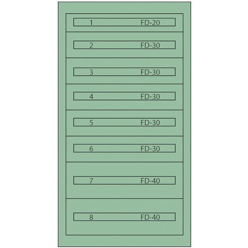 物流・保管用品FC-250HFC-250IFC-250JFC-250KFC-250LFC-250MFC-250NFC-250OFC-250PFC-250QFC-250RFC-250SFC-250TFC-250T-SFC-250UFC-250VFC-250WFC-300AFC-300BFC-300C≪類似品 前 40個 ≪類似品 前20個類似品後 20個≫類似品後 40個≫ 物流・保管用品336307 ムラテックKDS ヴィドマー　ファインキャビネットFC−250K（塗装色：グリーン） 〔品番:FC-250K〕 [本体質量：95.9kg] 《包装時基本サイズ：543×600×1116mm》〔包装時質量：95.87kg〕分類》物流・保管用品》工場用保管設備》キャビネット☆納期情報：在庫色(紺) メーカー直送品（送料元払い）【法人限定＝会社名ご記入お願い致します。】　 ※北海道・沖縄・離島は運賃別途商品も含む特長●1ドローア最大150kgの耐荷重量です。●重量物を収納してもスムーズな引出しが可能です。用途●工具や重量物の収納に最適仕様●間口(mm)：600●奥行(mm)：543●高さ(mm)：1116●最大積載量(kg/台)：1800●本体色：グリーン●引出し：FD−20X1、FD−30X5、FD−40X2●均等積載量(kg/段)：150●ロッキング付●塗装色グリーン(※塗装色アイボリーは品番の後ろに-IVがつきます)●高さ×幅×奥行(mm)：1116×600×543材質/仕上●スチール（SPCC）セット内容/付属品●標準仕切り板付注意●引き出しの開閉は必ず1段づつ行ってください。原産国（名称）日本JANコード4954183300753コロンコード1055228010コロン名称ヴィドマー　キャビネット本体質量95.9kg