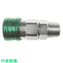 ヤマト 金属カップリング BLY-Cシリーズ カラーカップリングソケット(めねじ取付用) グリーン 10個入 相手側取付サイズRc1/4 (品番:BLY22-S...