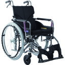 カワムラ 【非課税】アルミ製標準型自走用車いすKMD-A22-42-M黒メッシュ (品番:KMDA2242MNO68)(注番1373442)・(送料別途見積り,...