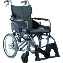 カワムラ 【非課税】アルミ製標準型介助用車いすKMD-A16-42-Mチャコールグレー (品番:KMDA1642MNO82)(注番1373444)・(送料別途見...