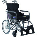 カワムラ 【非課税】アルミ製標準型介助用車いすKMD-A16-40-M黒メッシュ (品番:KMDA1640MNO68)(注番1373445)・(送料別途見積り,...