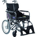 カワムラ 【非課税】アルミ製標準型介助用車いすKMD-A16-40-Mエコブラック (品番:KMDA1642MNO88)(注番1373446)・(送料別途見積り...