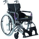 カワムラ 【非課税】アルミ製標準型自走用車いすKMD-A22-40-Mエコブラック (品番:KMDA2240MNO88)(注番1373449)・(送料別途見積り...