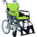 カワムラ 【非課税】アルミ製標準型介助用車いすKMD-A16-40-M若草色 (品番:KMDA1642MNO85)(注番1373456)・(送料別途見積り,法人...