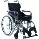 カワムラ 【非課税】アルミ製標準型自走用車いすKMD-A22-40S-M黒メッシュ (品番:KMDA2240SMNO68)(注番1373458)・(送料別途見積...