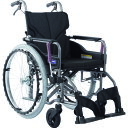 カワムラ 【非課税】アルミ製標準型自走用車いすKMD-A22-40-M黒 (品番:KMDA2240MNO19)(注番1373462)・(送料別途見積り,法人・事...