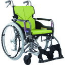 カワムラ 【非課税】アルミ製標準型自走用車いすKMD-A22-42-M若草色 (品番:KMDA2242MNO85)(注番1373465)・(送料別途見積り,法人...