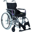 カワムラ 【非課税】アルミ製標準型自走用車いすKMD-A22-42S-M黒 (品番:KMDA2242SMNO19)(注番1373467)・(送料別途見積り,法人...