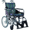 カワムラ 【非課税】アルミ製標準型介助用車いすKMD-A16-40-M緑チェック (品番:KMDA1640MA9)(注番1373468)・(送料別途見積り,法人...