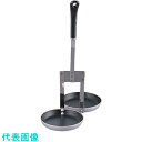 TKG SAフッ素加工 2連式カキ揚レードル (品番:BKK0801)(注番1387927)・(送料別途見積り,法人・事業所限定,取寄)