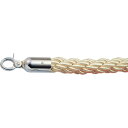緑十字 パーテーションスタンド用ロープ(カラビナフック) 白 BA40-W 30Φ×1500 (品番:330031)(注番1388384)
