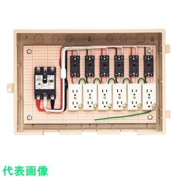 未来　屋外電力用仮設ボックス　（漏電しゃ断器・分岐ブレーカ・コンセント内蔵） 〔品番:15-6C5〕[1397055]「送料別途見積り,法人・事業所限定,取寄」【代引き不可】