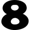 DAIDOHANT マグネット切り文字 ブラック 8 (品番:10177784)(注番1442035)