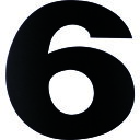 DAIDOHANT マグネット切り文字 ブラック 6 (品番:10177782)(注番1442054)