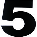 DAIDОHANT マグネット切り文字 ブラック 5 (品番:10177781)(注番1442077)(3)