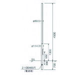 Panasonic　街路灯用ポール （品番:YD4561）（注番1446767）・（送料別途見積り,法人・事業所限定）【大型】