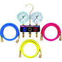 タスコ R404A R407C R507A R134a用ボールバルブ式ゲージマニホールドキット (品番:TA124WH-2)(注番1449462)・(送料別途見...