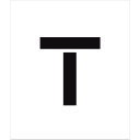 □グリーンクロス 吹付けプレート文字高150 アルファベット T (品番:6300000096)(注番1455261)