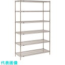 エレクター スーパーシリーズ・ワイヤーシェルフ MS1820間口1821mm×奥行460mm×高さ2197mm DB付 6段 (品番:MS1820-P2200W-6)(注番1460748)・(送料別途見積り,法人・事業所限定)【大型】