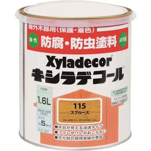 KANSAI　キシラデコール　スプルース　1．6L 《6缶入》 （品番:00017670720000）（注番1527287×6）・（送料別途見積り,法人・事業所限定,取寄）