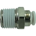 チヨダ ファイブメイルコネクタ W(白)4mm・R1/4 (品番:F4-02MW)(注番1584553)