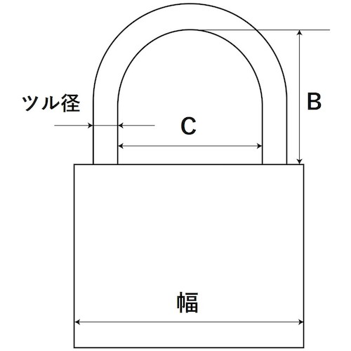 WAKI　シリンダー錠　50mm （品番:VA-008）（注番1585136）・（送料別途見積り,法人・事業所限定,取寄）