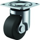 ユーエイ プレート式 固定 低床キャスター 導電性モノマーキャストナイロン 車輪径65mm Hタイプ HR型 取付寸法91×47 (品番:HR-65MCE)(注...
