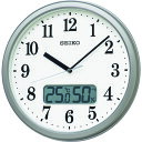 SEIKO　電波掛時計　“KX244S”　（温度湿度表示付き） 〔品番:KX244S〕[1590808]