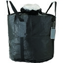TRUSCO 高耐候性フレキシブルコンテナ 内袋付 Φ1100XH1100(最大充填量2t) (品番:TFCA-BK)(注番1603593)・(送料別途見積り,...