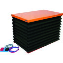 TRUSCO テーブルリフト250kg 電動Bねじ式 DC24Vバッテリー専用 蛇腹付520×850 (品番:HDL-H2558RJ-D2)(注番1605462...