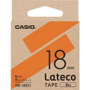 カシオ　ラテコ （Lateco）専用詰め替えテープ　18mm　オレンジテープに黒文字 （品番:XB18EO）（注番1606498）