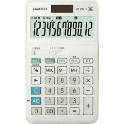 カシオ　W税率電卓（ジャストタイプ） （品番:JW-200TC-N）（注番1615404）