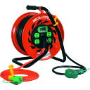 □NICHIDO 電工ドラム マジックびっくリール 100V 3芯 20m (品番:RZ-EB20S)(注番1623618)・(送料別途見積り,法人・事業所限定...