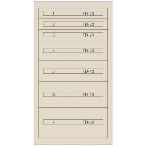 336307 ムラテックKDS ヴィドマー　ファインキャビネットFC−250I−IV（塗装色：アイボリー） 〔品番:FC-250I-IV〕 [本体質量：84.2kg] 《包装時基本サイズ：543×600×1116mm》〔包装時質量：84.24kg〕分類》物流・保管用品》工場用保管設備》キャビネット☆納期情報：在庫色(紺) メーカー直送品（送料元払い）【法人限定＝会社名ご記入お願い致します。】　 ※北海道・沖縄・離島は運賃別途商品も含む特長●1ドローア最大150kgの耐荷重量●重量物を収納してもスムーズな引出しが可能用途●工具や重量物の収納に最適仕様●間口(mm)：600●奥行(mm)：543●高さ(mm)：1116●最大積載量(kg/台)：1800●本体色：アイボリー●引出し：FD−20X3、FD−40X2、FD−50X1、FD−60X1●均等積載量(kg/段)：150●完成品●ロッキング付●塗装色アイボリー●高さ×幅×奥行(mm)：1116×600×543材質/仕上●スチール（SPCC）セット内容/付属品●標準仕切り板付注意原産国（名称）日本JANコードコロンコード1055228010コロン名称ヴィドマー　キャビネット本体質量84.2kg