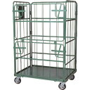金沢 ダブルゲート付スチールカゴ台車(底板スチール) 1100×1000 (品番:SH-29U-111017)(注番1770146)・(送料別途見積り,法人・事業所限定)【大型】