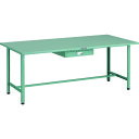 TRUSCO 軽荷重作業台(300kg)AE型 1800X900XH740 薄型1段引出し付 グリーン色 (品番:SAE-1809UDC1)(注番1833842)・(法人・事業所限定,直送元)