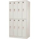 東洋 8人用ロッカー ダイヤル (品番:FLK-8D-WH)(注番1835527)・(送料別途見積り,法人・事業所限定)【大型】