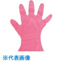 TGK カラーマイジャスト手袋 桃 M 200枚入 (品番:622-23-75-34)(注番1848666)・(送料別途見積り,法人・事業所限定,取寄)
