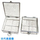 TGK 蝶番付バスケット 大 200×200×200H (品番:143-52-42-13)(注番1908314)・(送料別途見積り,法人・事業所限定,取寄)