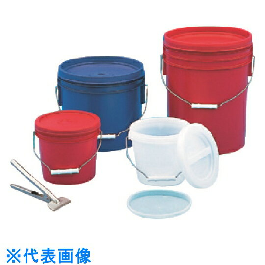 TGK　トスロン密閉容器　丸形　20L　レッド （品番:125-23-63-09）（注番1914576）・（送料別途見積り,法人・事業所限定,取寄）