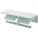 □カクダイ ツインペーパーホルダー//ホワイト (品番:203-016-W)(注番1994558)・(送料別途見積り,法人・事業所限定,取寄)