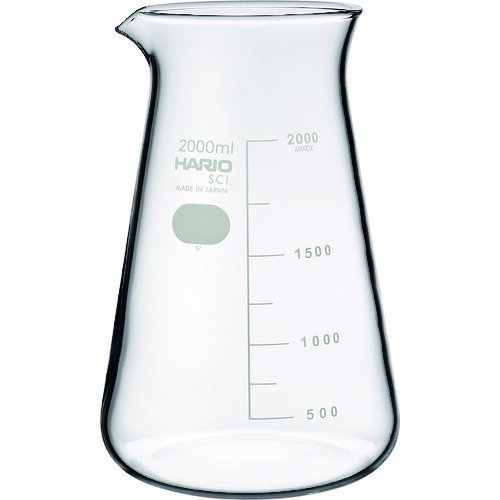 HARIO　コニカルビーカー　目安目盛付　2000ml （品番:CB-2L-SCI）（注番2065673）