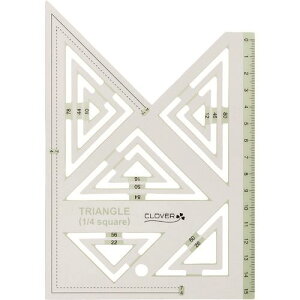 クロバー ピーステンプレート直角三角形1/4 (品番:58-001)(注番2118355)・(送料別途見積り,法人・事業所限定,取寄)