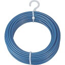 TRUSCO　メッキ付ワイヤーロープ　PVC被覆タイプ　Φ3（5）mmX20m （品番:CWP-3S20）（注番2134918）