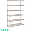 エレクター スーパーシリーズ・サイドアップシェルフ MU1820 間口1821mm×奥行460mm×高さ2197mm DB付 6段 (品番:MU1820-P2200W-6)(注番2147978)・(送料別途見積り,法人・事業所限定)【大型】