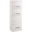 河村電器 宅配ボックス RUSUPO ホワイト 1300×450×310 3段タイプ (品番:KD3-31CW)(注番2151427)