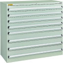 TRUSCO VE13S型キャビネット 1300X550XH1200 引出8段 (品番:VE13S-1205-W)(注番2152862)・(法人・事業所限定,直...