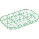 サンコー 干物篭(小) 8Y5102 緑 (品番:8Y5102)(注番2175813)(4)