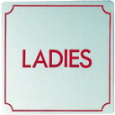 □光 ステンレスサインプレート LADIES (品番:KS895-2)(注番2252212)・(送料別途見積り,法人・事業所限定,取寄)